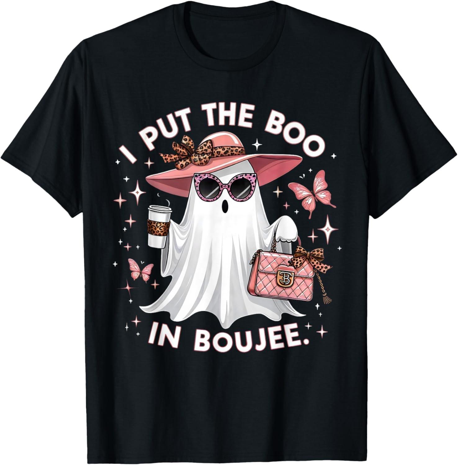 I Put The Boo In Boujee Halloween Sublimation Girly Ghost T-Shirt S разноцветный