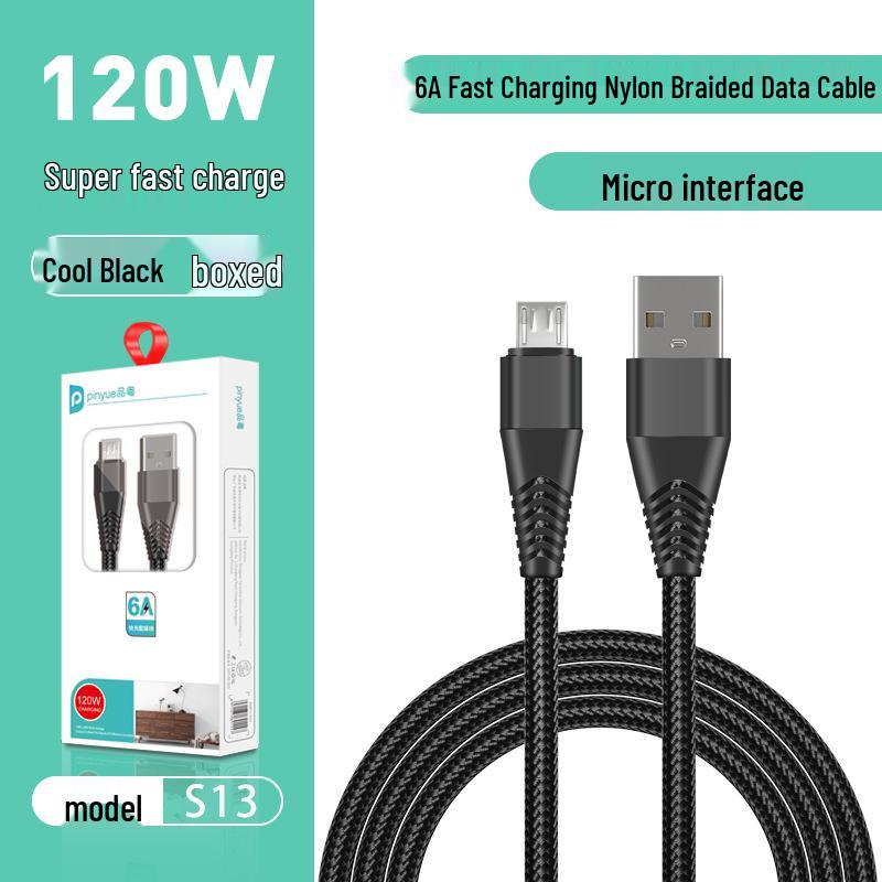 Pin Yue S13 6A Fast Charging Cable for Apple, Xiaomi, Honor, Huawei USB-C Devices