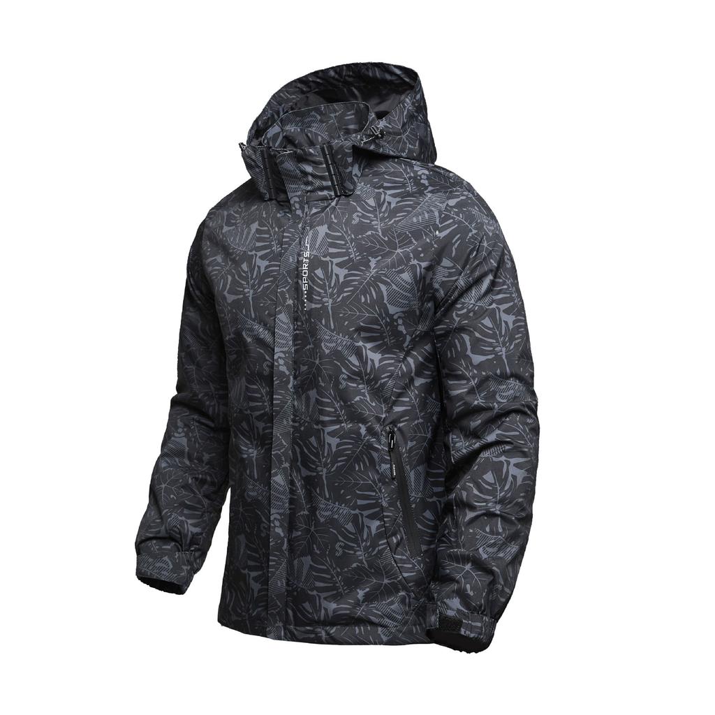 Men's Casual Lightweight Waterproof Windbreaker Jacket Full Zip Up Hooded Shell Outdoor Hiking Coat for Autumn Size 5XL