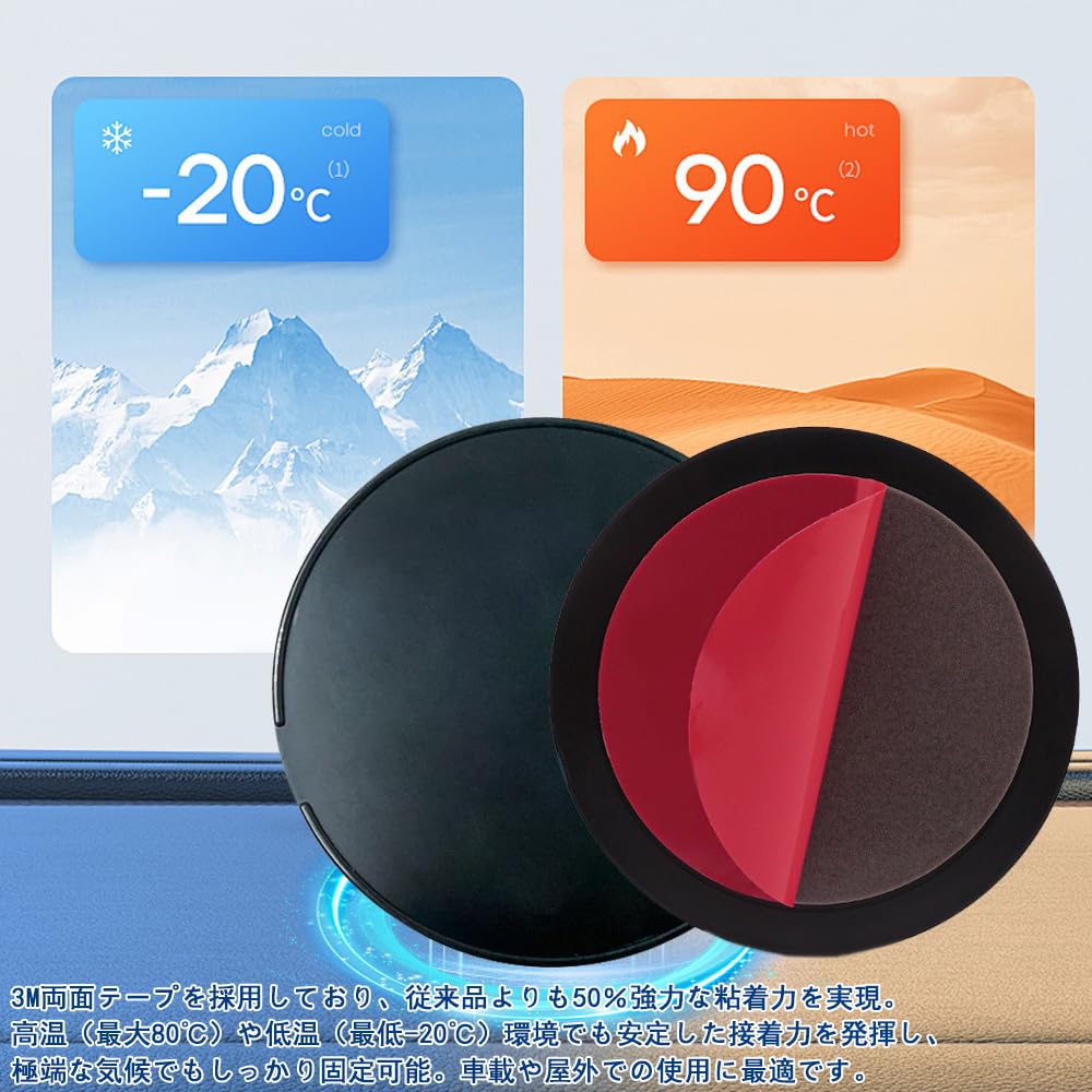 KASELIN Suction Cup Base Dashboard Suction Cup Auxiliary Board Set of 4 with Adhesive