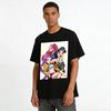 Cool Anime Girl Group Print T-shirt Trendy E-girl Style Loose Top Casual Anime Graphic Tee Pure Cotton T-shirt