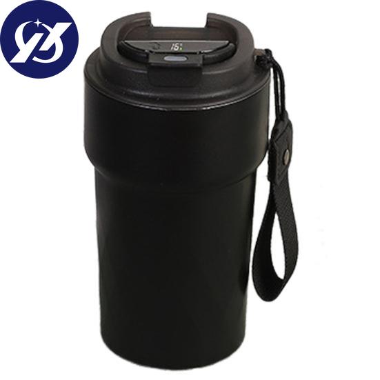 510ML Insulated Mug Temperature Display Stainless Steel Portable with Lanyard Leak-proof Lid Travel Coffee Cup