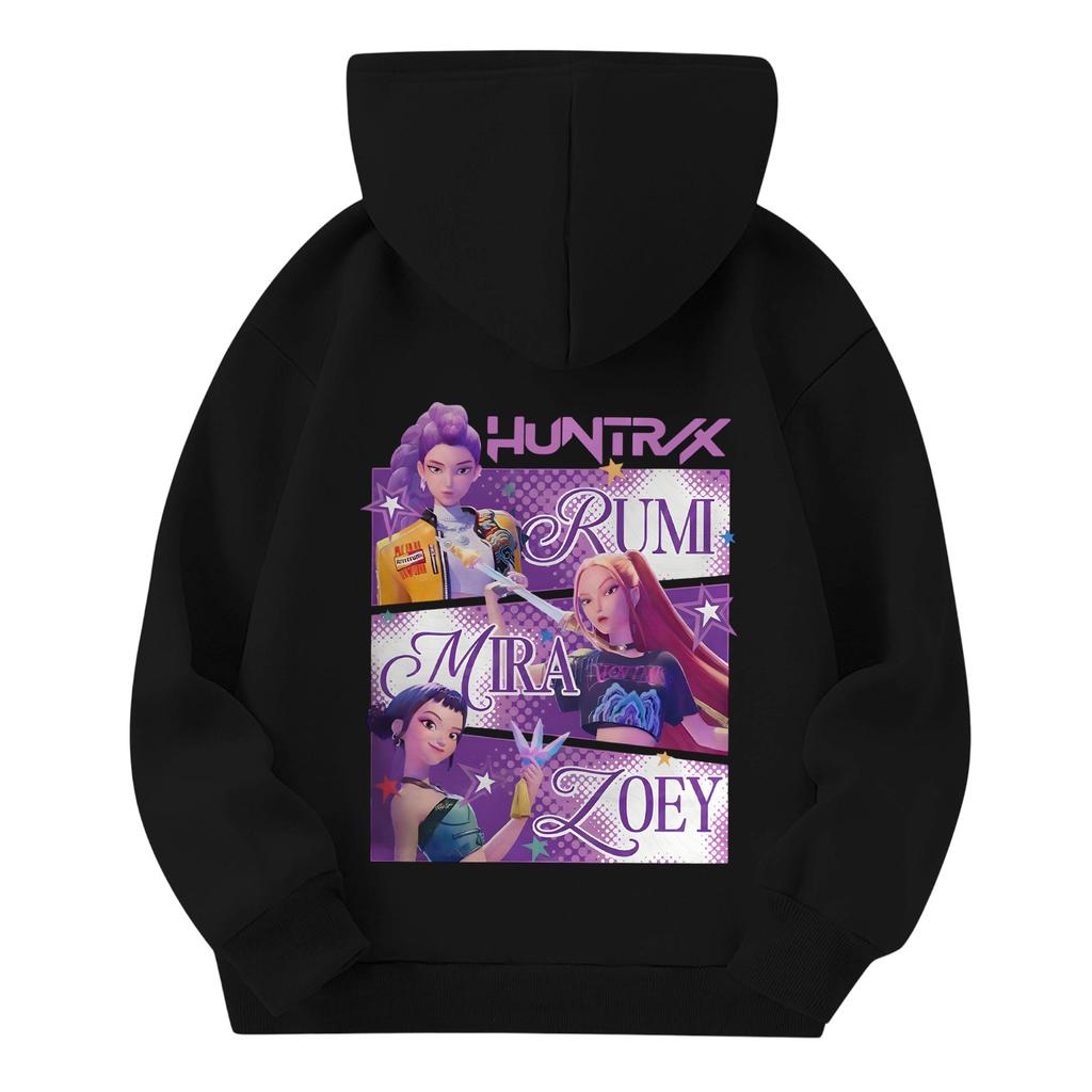 Sudadera con capucha de manga larga para niños con cuello redondo casual y estampado