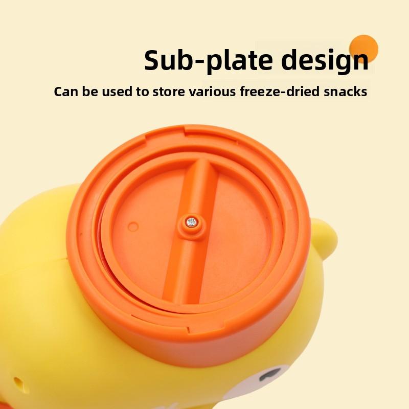 The Little Yellow Duck Steps On The Feeding Device, The Puppy's Training Toy Expanders Energy, The Freeze-dried Launcher, The Dog Leaks Food