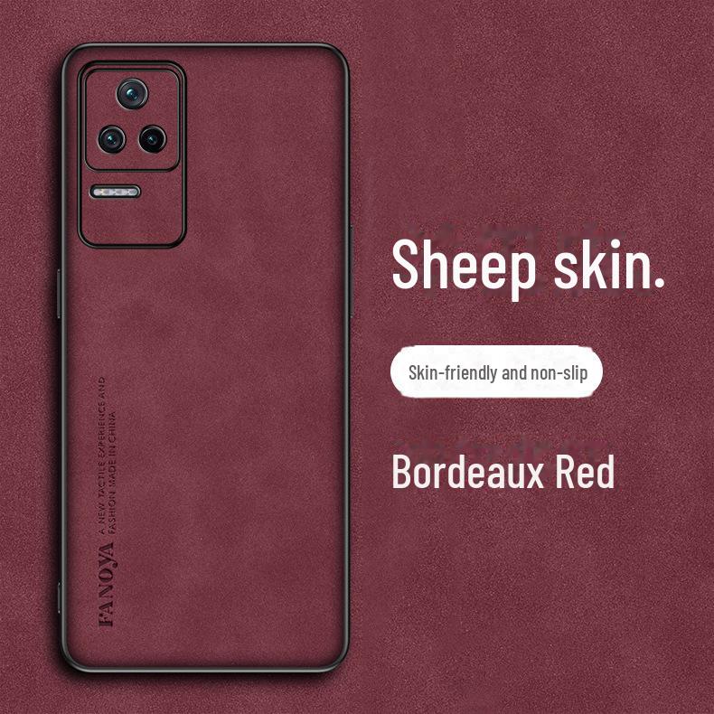 Sheepskin Leather Case for Redmi K50/K50Pro: Anti-Fall Protection