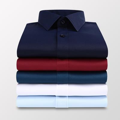 Större Storlek 5XL 6XL 7XL 8XL Herr Enfärgad Affärsskjorta Mode Casual Smal Vit Långärmad Skjorta Manliga Märkeskläder