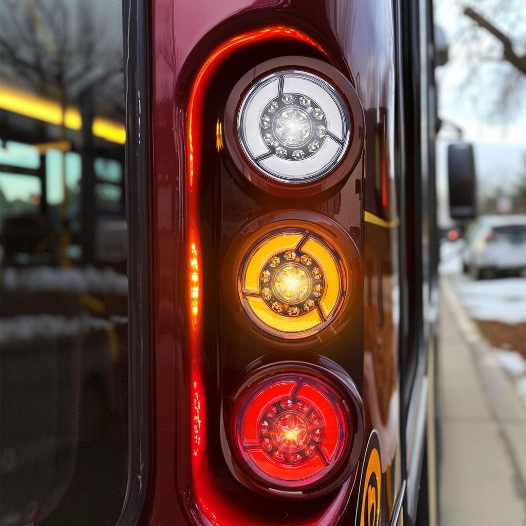 Aoling Truck Tail Lamp LED 24v Round Trailer Tail Light Round Tail Turn