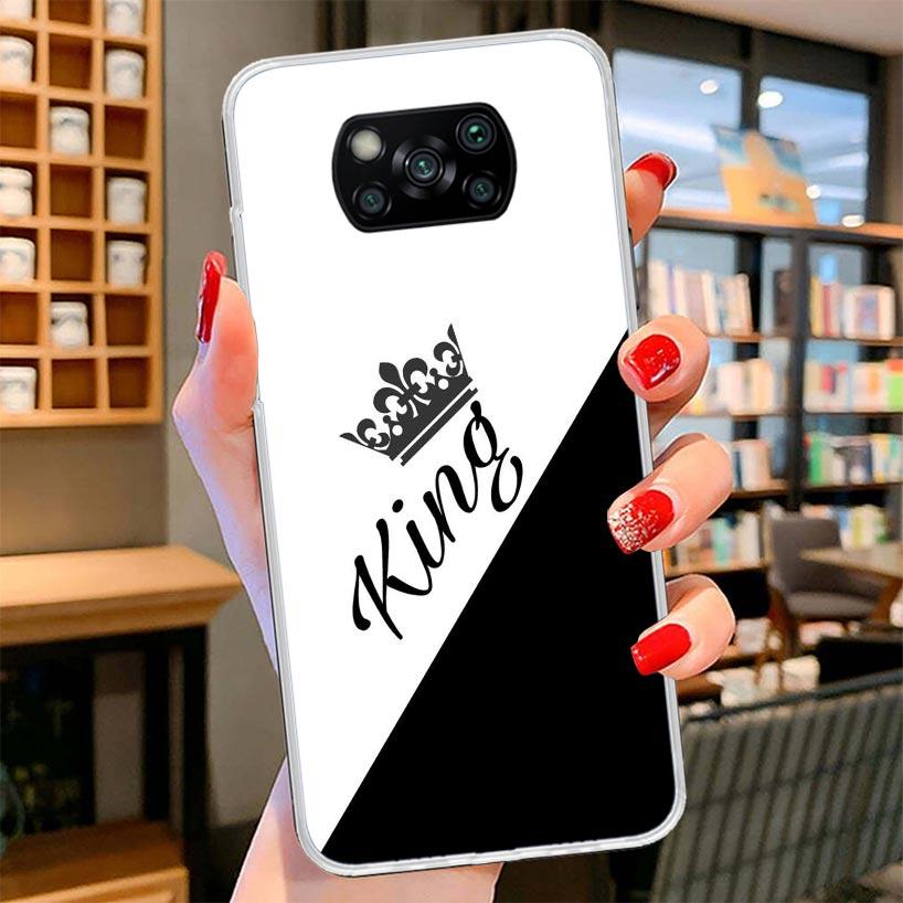 Lovers King Queen Cover Phone Case For Xiaomi Poco F7 Ultra X7 X6 X5 Pro M7 Redmi 15C 15 13C 13 12C 12 10C 10 9A 9C 9T 9 Shell P
