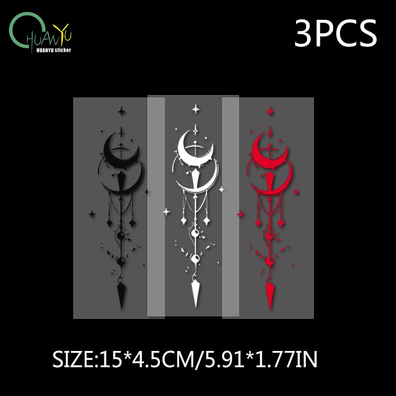 Electric car sticker dynamic motorcycle star crescent decoration  creative waterproof scratch protection