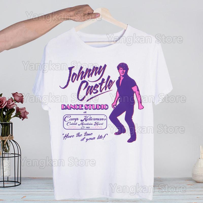 Dirty Dancing Movie Harajuku T Shirt Men Retro Washed Tops Tees Harajuku Tshirt Streetwear Hip Hop Male T-shirts