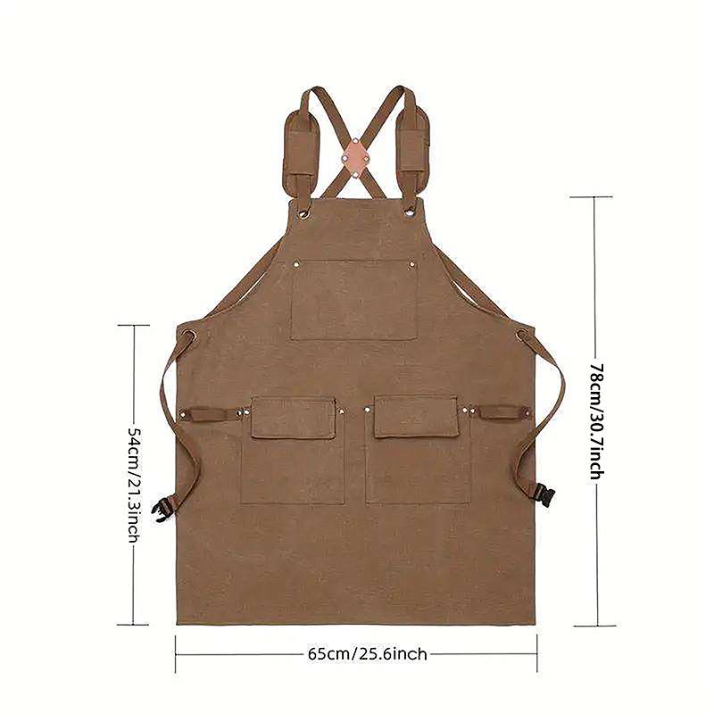 Waxed Canvas Apron: European & American Style for Gardening, Woodworking, and Kitchen