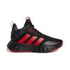 adidas OwnTheGame CNY K Abriebfeste Mittelhohe Kinder-Basketballschuhe Schwarz Rot Kinder GY0812