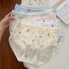 10A Antibacterial Mid-Waist Women's Pure Cotton Comfort Underwear with Extended Crotch - Sweet Triangle Briefs