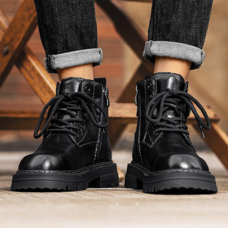 Fashion Autumn and winter men's shoes Fashionable minimalist style Outdoor motorcycle street walking Daily business office boot 39-45