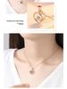 S925 Silver Peach Heart Projection Necklace 'I Love You' in 100 Languages