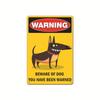 Vintage Tin Art of Courtyard Dog: Garden No - Entry Warning Sign for Home Decoration