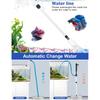 Sifón Limpiador Eléctrico para Acuario Aspiradora para Peceras Herramienta de Limpieza de Grava Cambiador de Agua con Botón de Presión de Aire Accesorio para Acuario