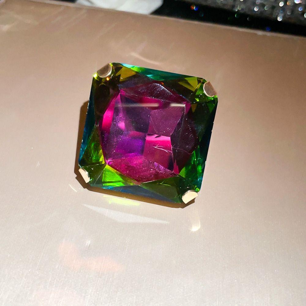 Large Size Square Rhinestone Earrings Square Shape Crystal Earrings New Large Crystal Ear Stud