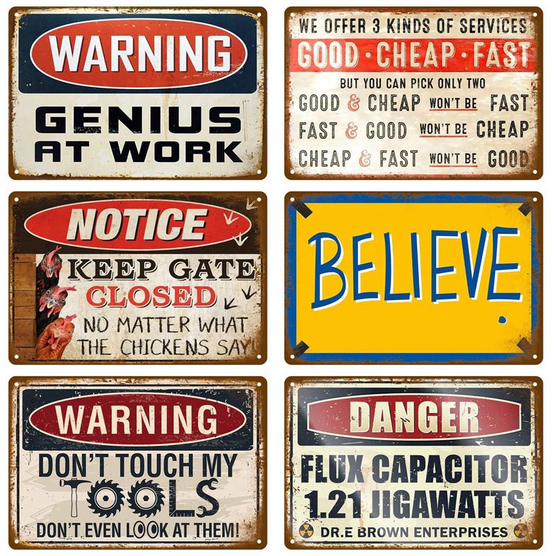 Vintage Tin Sign Home Decor Items Wall Decor Art Wall Mural Room Decoration Items Decor Men Retro Metal Sign Plate Bar Posters