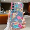 Cartoon Vacation Painting Case For Samsung Galaxy S26 Ultra S25 Edge S24 S23 S22 Plus S21 FE Leather Texture Silicone Cover
