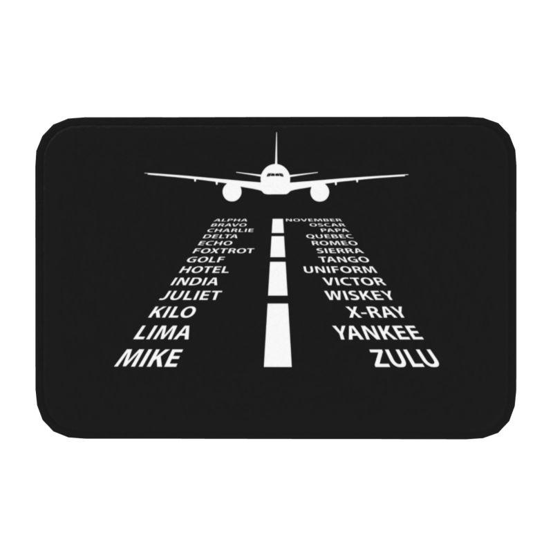 Personalized Plane Arrivals And Departures Doormat Mat Anti-Slip Plane Aviation Airplane Kitchen Bath Garden Rug Carpet 40*60cm