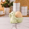 3pcs Ceramic Egg Cup, Ceramic Rabbit Egg Cup Creative Ceramic Bunny Egg Cup , Holder Porcelain Colorful Egg Cup