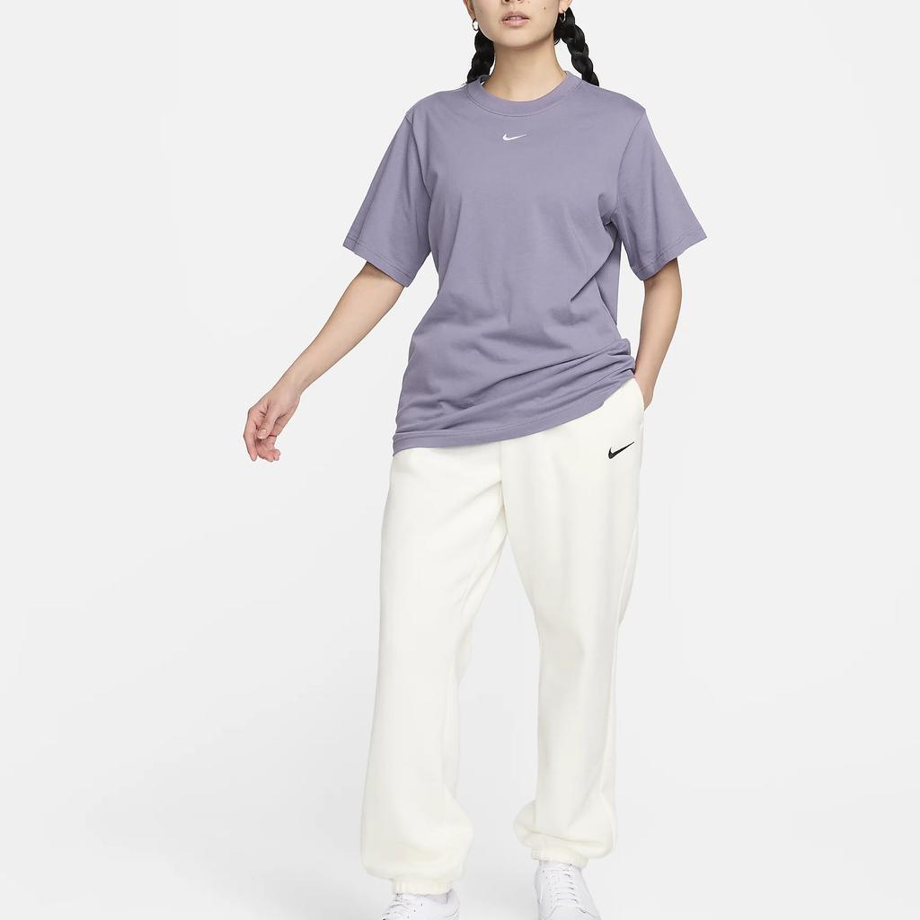 New Nike Drop Shoulder Sleeve T Shirt Women's Purple FD4150-509