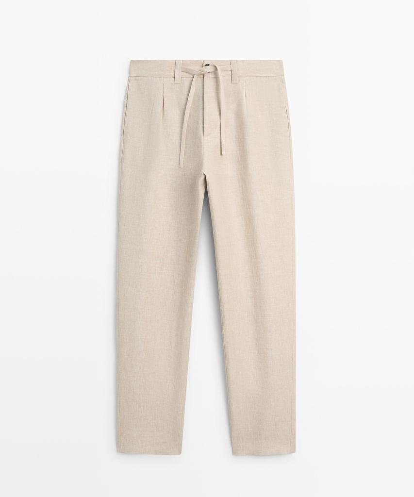 Masimodutti 100% Linen Total Look Pants