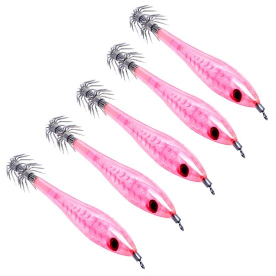 5Pcs 10cm Luminous Squid Hook Cuttlefish Fishing Hard Lure Tackle Jigging Baits