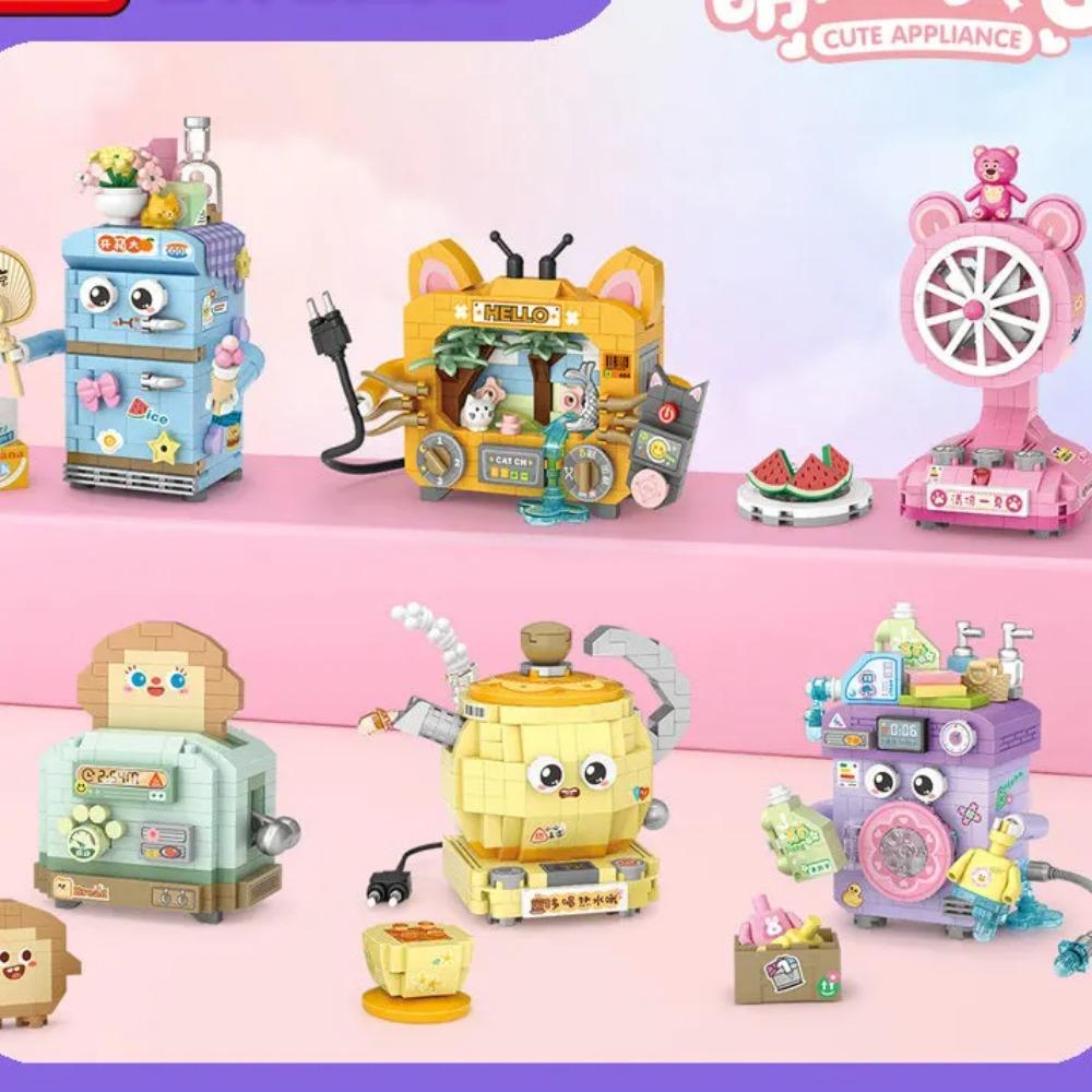 House Building Blocks Household Appliance Dessert Store Street View Snack Children's Toys Boys Girls Gifts Compatible With Lego
