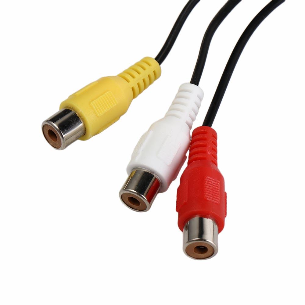Stereo 3.5mm Cable 3 RCA Female 3.5mm to Cable Portable 3.5mm Aux Male  Video and Audio