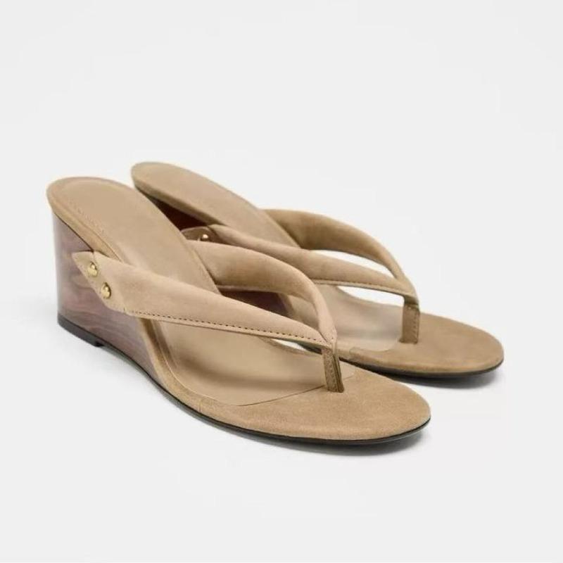 Summer New Wedges Heels Flip Flop Outdoor Clip Toe Women Gladiator Slippers Ladies Beach Vacation Slides Zapatos Mujer