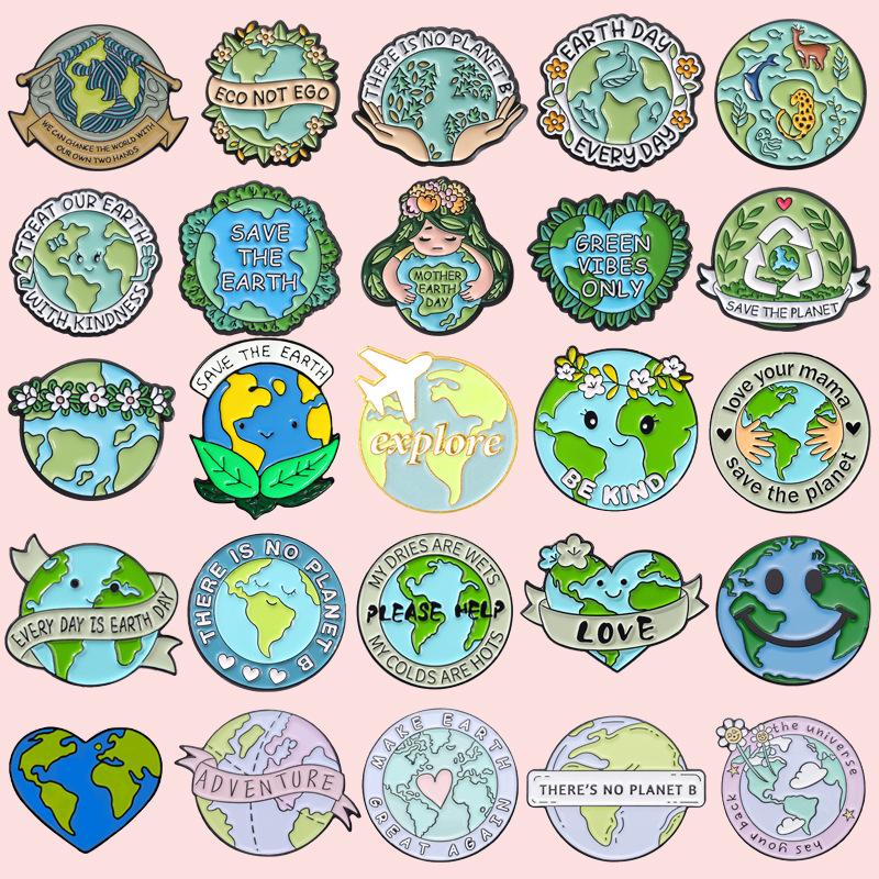 Set de broșe și medalii ecologice Earth Love Series