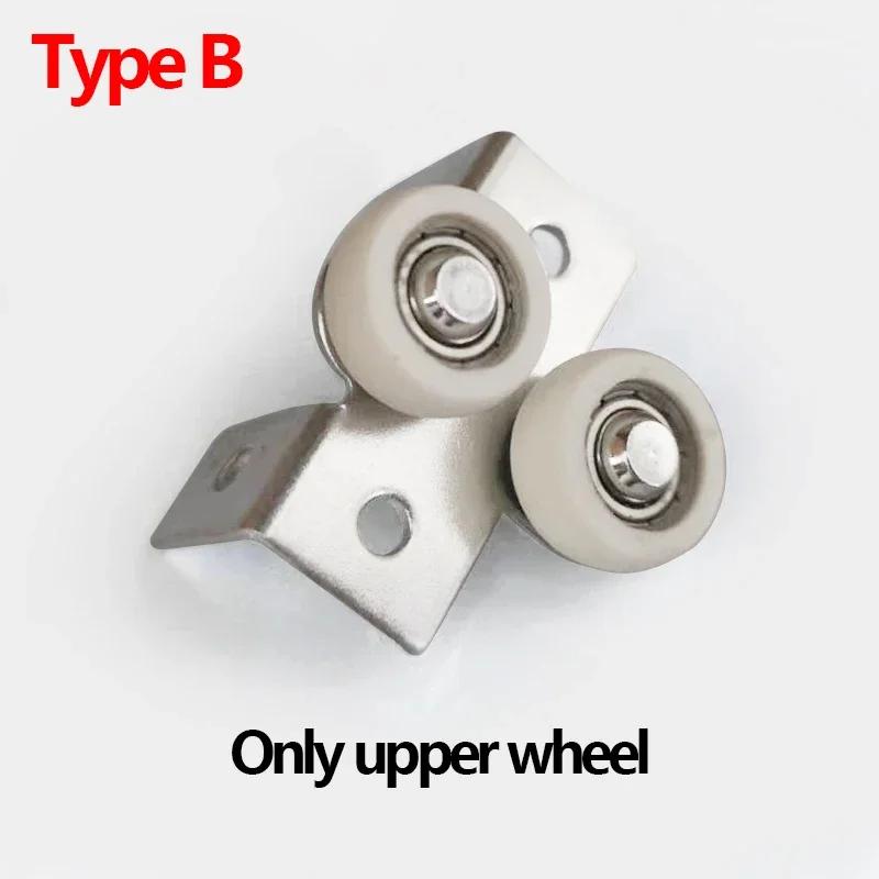 Heavy Wardrobe Sliding Door Hanging Roller - Surface-Mounted Track Slot Accessories (Durable, Smooth Operation, Easy To Install)