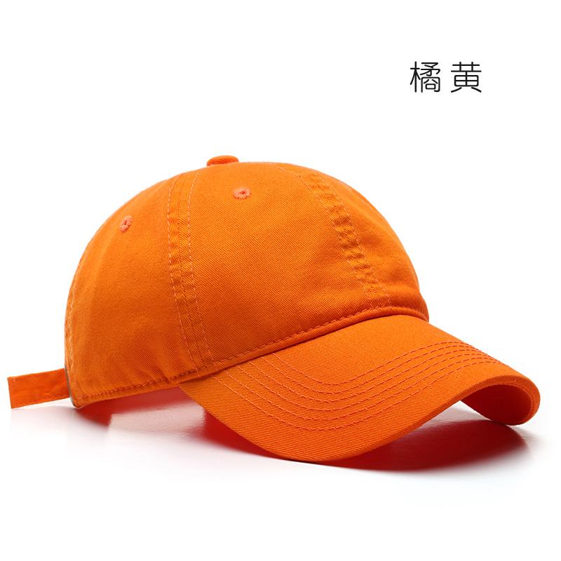 Washed Curved Brim Cotton Cap Solid Color Cotton Light Board Sun Protection Sunshade Baseball Cap