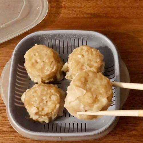 &NE Refra Recopo Containers, 3-Piece Set (Black, Yellow, Blue), Thaw and Defrost Frozen Rice, 150g Rice Serving, Made In Japan, Microwave and Dishwash