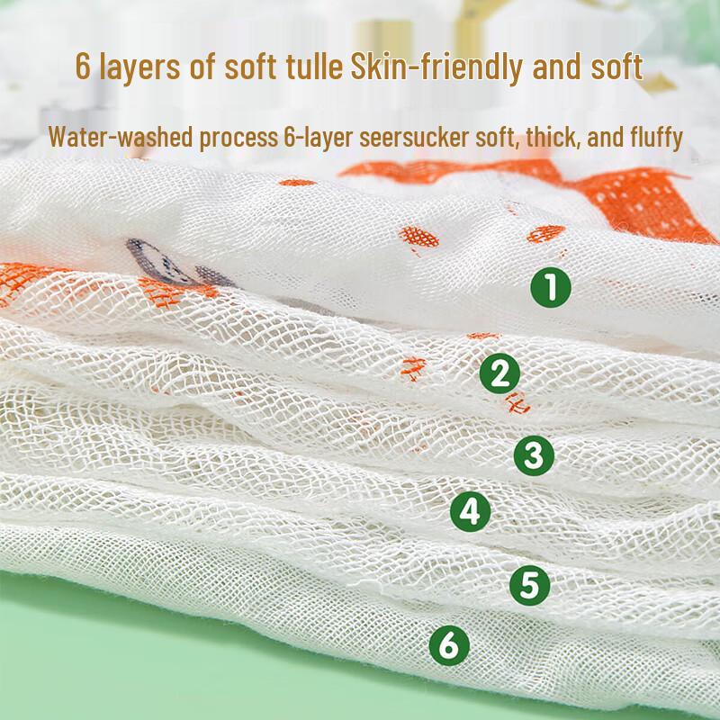 Baby 6-Layer Cotton Gauze Bath Towel