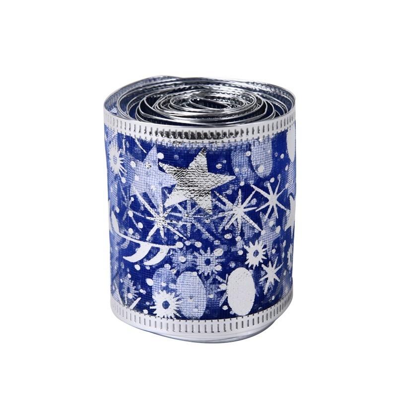 2 Pezzi Nastro Organza Natale DIY Nastri Decorazioni Albero di Natale per Casa Forniture Festa Festiva