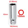 1PC 3/8in Deep Socket Adapter Hex Socket Wrench Heads Ratchet Tool 8-24mm 1/2Drive 6 Point Socket For Impact Deep Socket Adapter