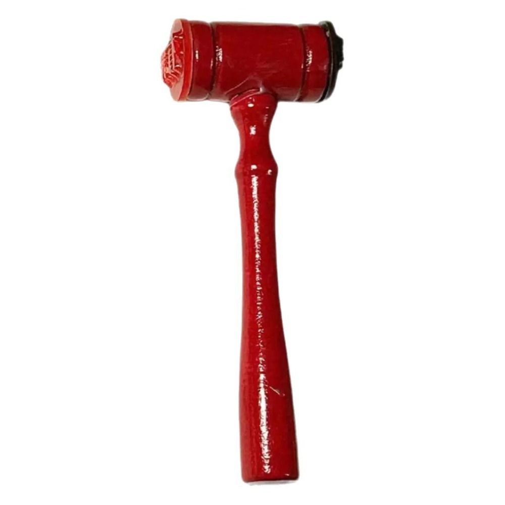 Tool Judge Stamp Hammer Inkpad Mini Judge Gavel Toy Wooden Hammer  Notebook Decoration
