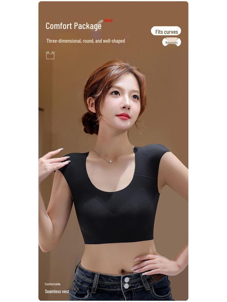 Women's Seamless Shoulder Pads & Chest Binder - Invisible Vest Bra for a Sleek Look