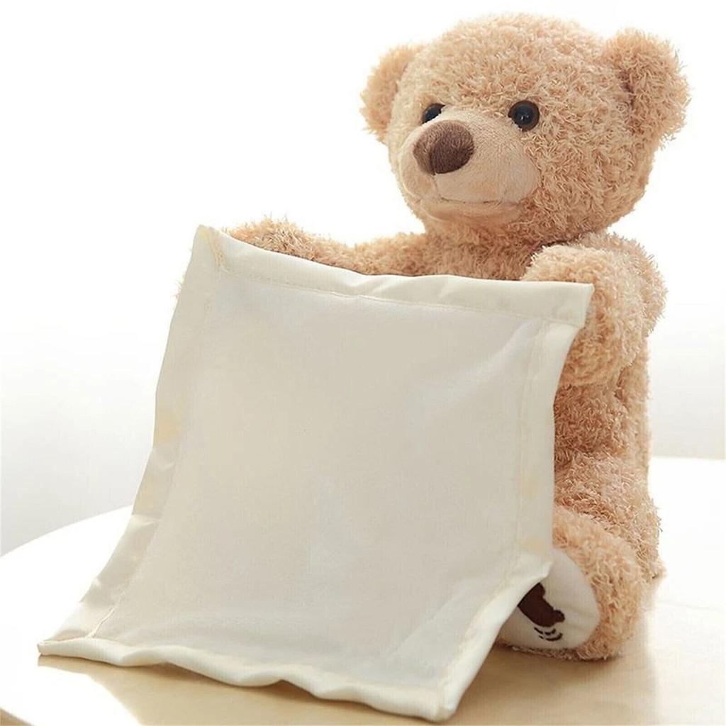 Bear Plush Interactive Soft Toy Hide And Seek Talking Electric Handkerchief Bear Doll Kids For Gift