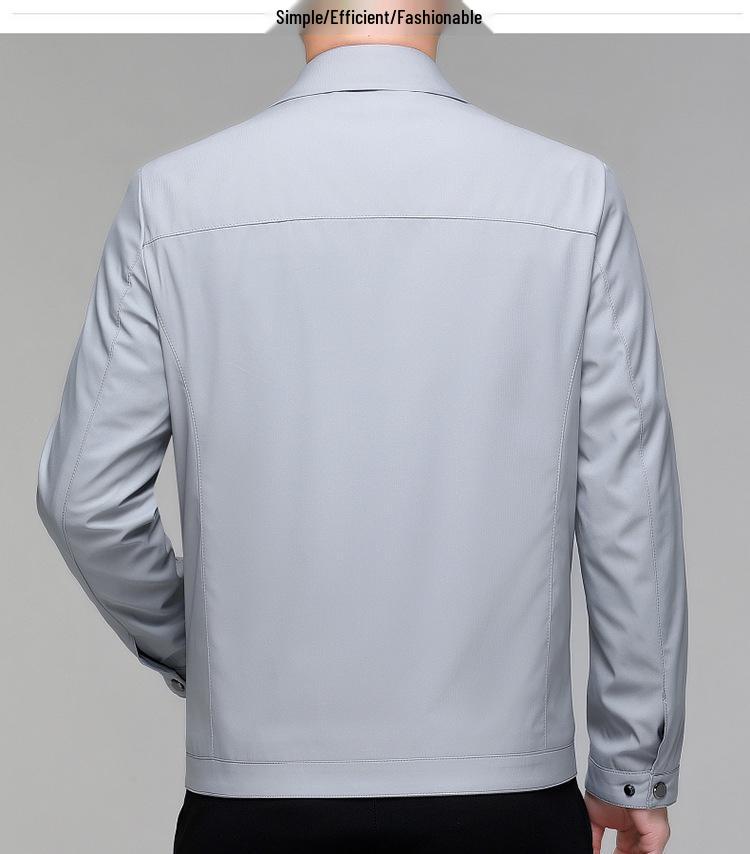 2024 Spring Business Casual Turn-Down Collar Jacket for Middle-Aged Men