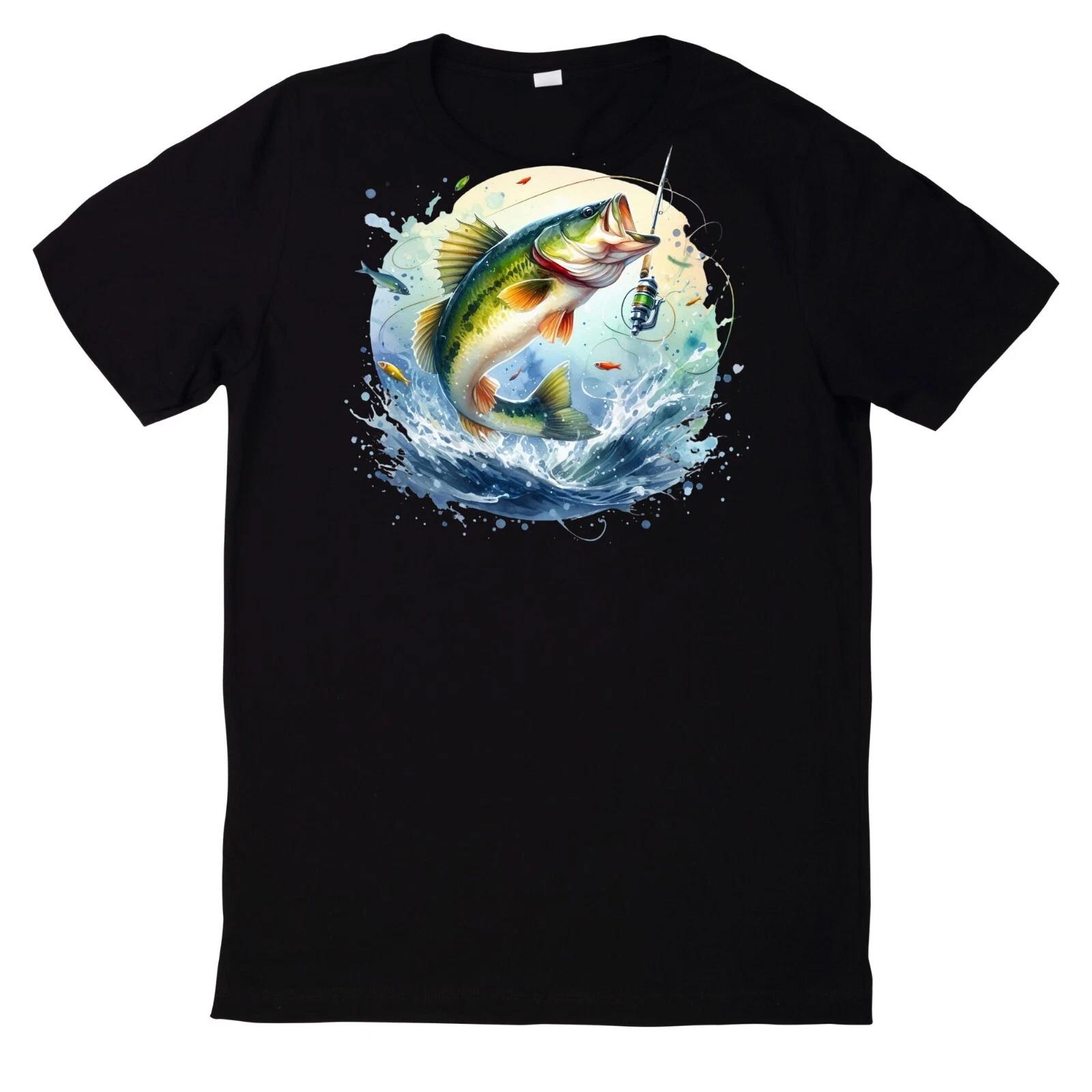 T-Shirt Lustiges Angler Fisch Motiv L