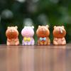 10Pcs/Set New Mini Simulation Capybara Resin Doll Toys Creative Cute Animal Capybara Micro Landscape Desktop Decor Ornaments