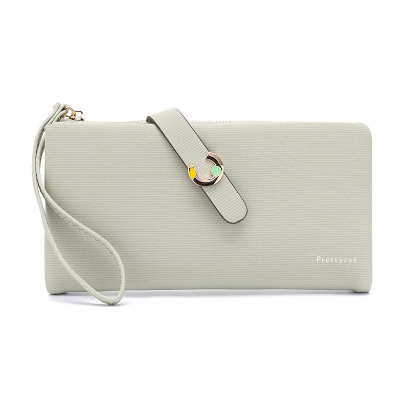 

Кошелек женский длинный из искусственной кожи большой емкости с несколькими отделениями складной универсальный сумка для девочек зелёный