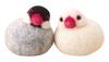 Hamanaka Wool Coma Little Sakura Java Sparrow and White Java Kit, Design, "My Birds Sparrow" H441-611