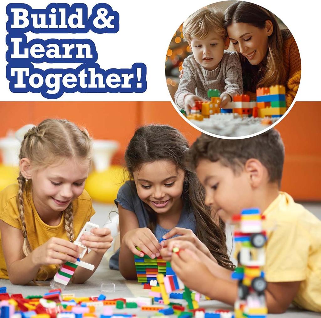 5Pcs 16X16 (5 Inches X 5 Inches / Approx. 12.7 Cm X 12.7 Cm) Building Block Base Plates Compatible With Major Brand Toy Blocks