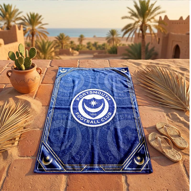 Portsmouth FC Print Microfiber Beach Towel Quick Dry Absorbent Large Towel For Beach Swimming Travel