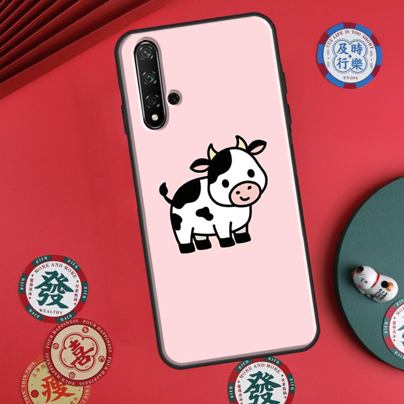 Animal Cute Cartoon Cow For Huawei P20 P30 P40 Lite P60 Pro Nova 12i 11i 8i 12s 9 10 SE Y90 Y60 Y70 Y72 Y61 Y91 Case